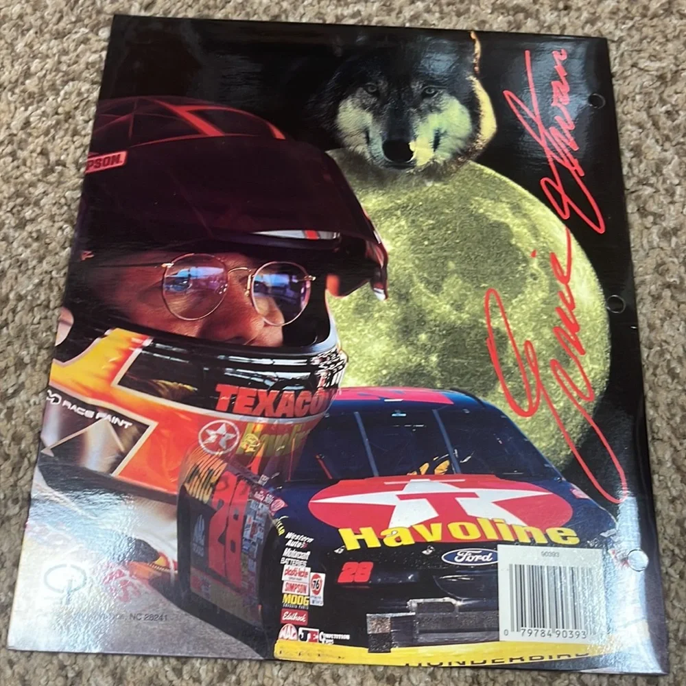 Vintage 90s NASCAR Ernie Irvan folder
